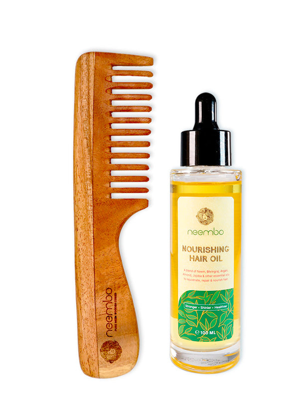 Neembo -  Nourishing Hair Oil + Regular Size Combs Combo